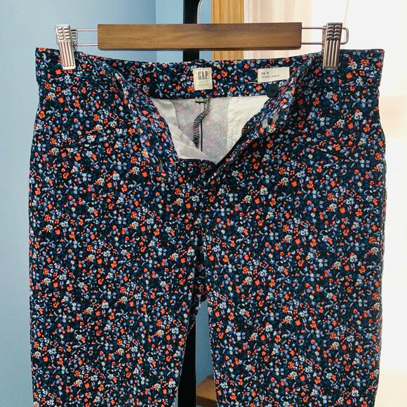 GAP Floral Skinny Ankle Pants Size 6R - Picture 4 of 7